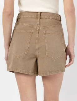 Denim Shorts with Crossover Waist