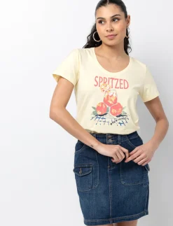 Denim Skirt with Pockets