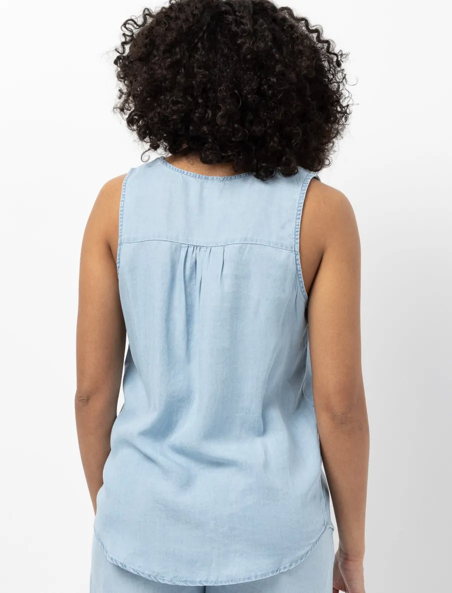 Denim-Effect Camisole