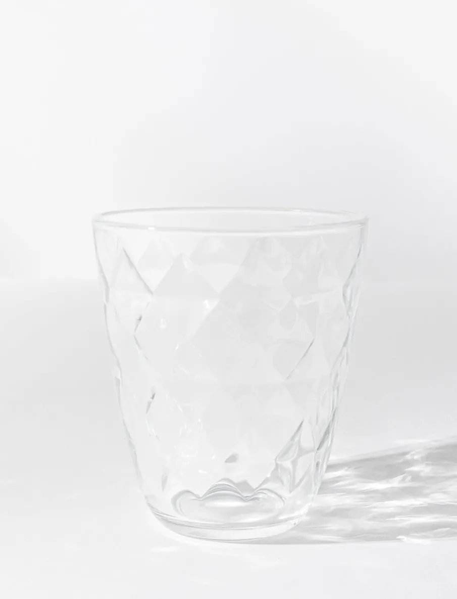 Diamond Pattern Glasses - Set of 6