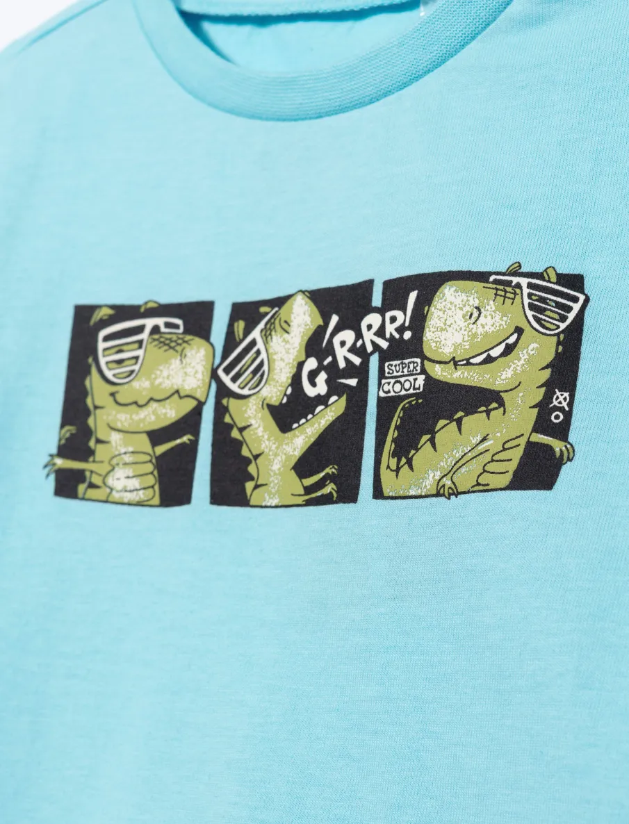 Dino-print Pajama Set