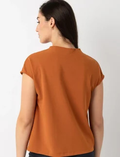Dolman Sleeve Funnel-neck T-shirt