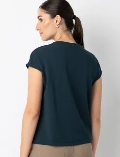 Dolman Sleeve Funnel-neck T-shirt