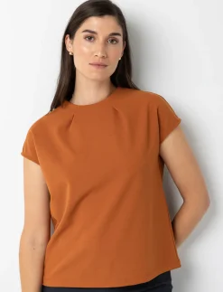 Dolman Sleeve Funnel-neck T-shirt