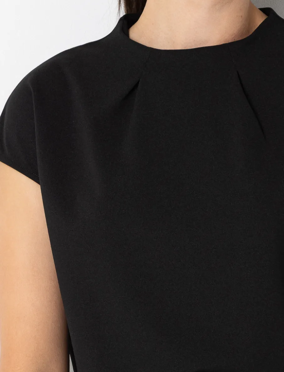 Dolman Sleeve Funnel-neck T-shirt