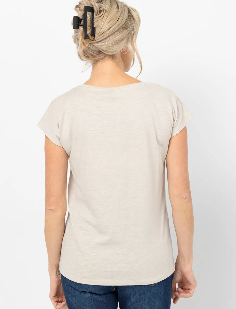 Dolman Sleeve Printed T-shirt