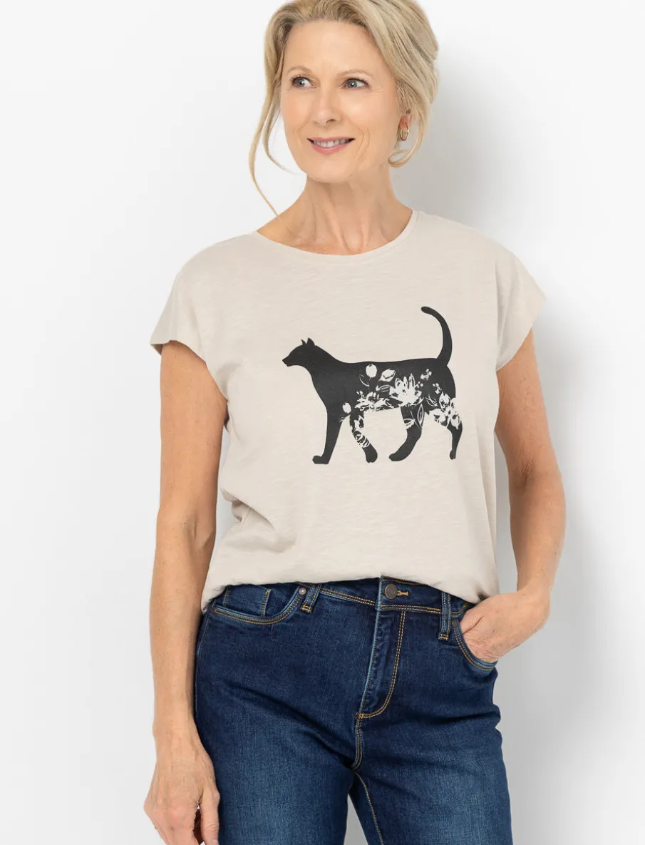 Dolman Sleeve Printed T-shirt