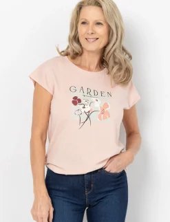 Dolman Sleeve Printed T-shirt