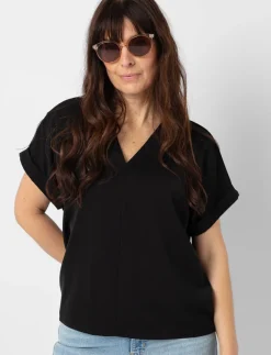Dolman Sleeve V-neck Blouse