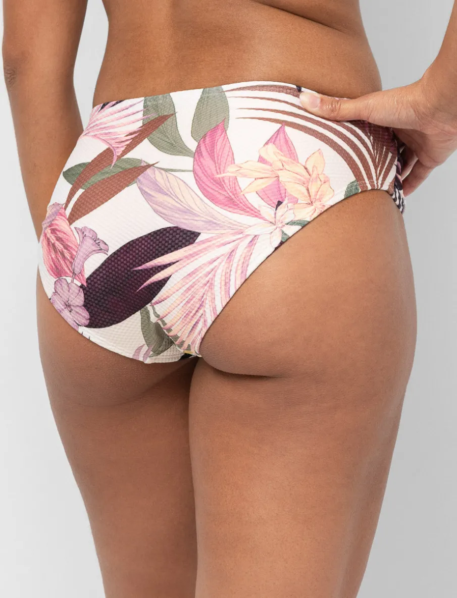 Draped Bikini Bottom with Decorative Ring