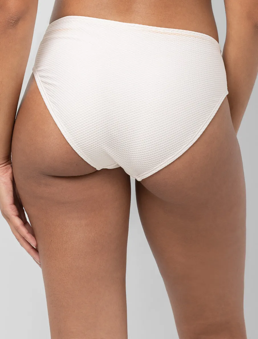 Draped Bikini Bottom with Decorative Ring
