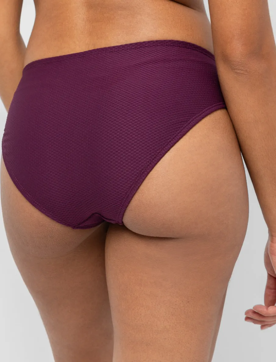 Draped Bikini Bottom with Decorative Ring