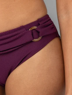 Draped Bikini Bottom with Decorative Ring