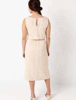 Draped Dress with Slit