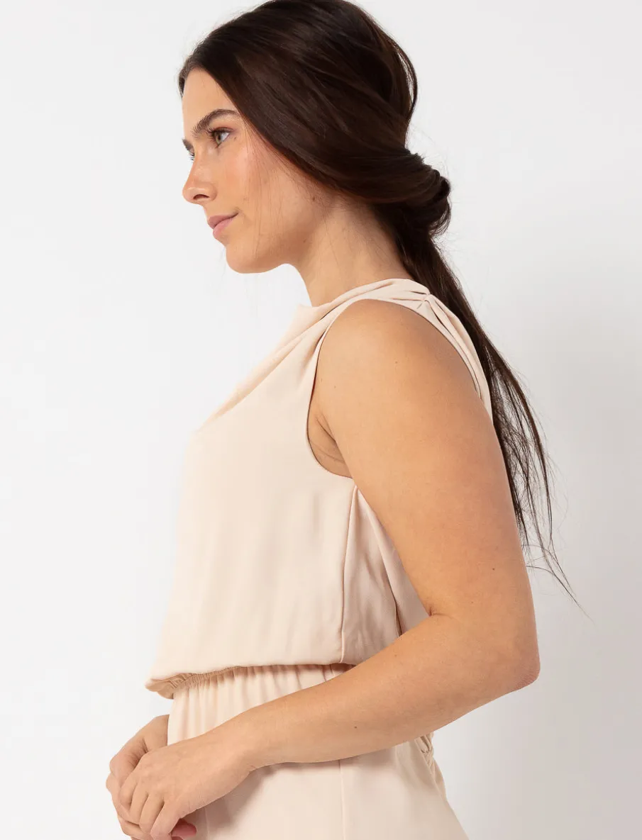 Draped Dress with Slit