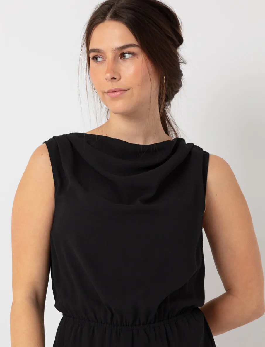 Draped Dress with Slit