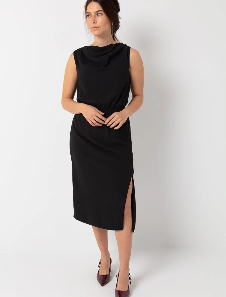 Draped Dress with Slit