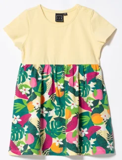 Dress with Printed Skirt