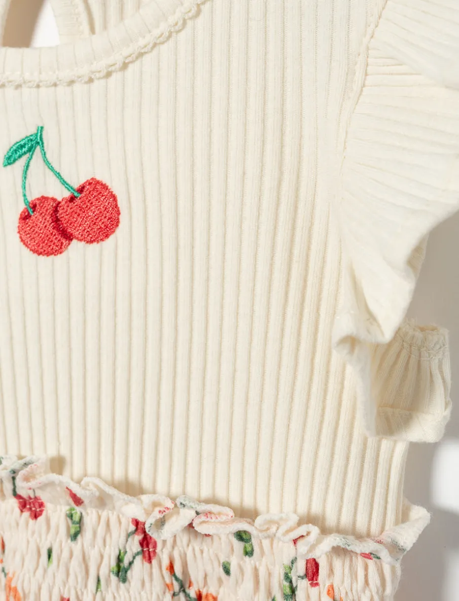 Dress with Ruffled Sleeves