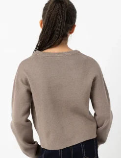 Drop-shoulder Knit Sweater