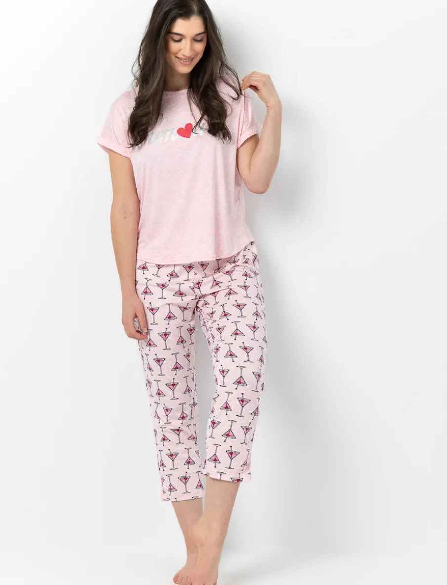 Elastic Waist Capri Pajama