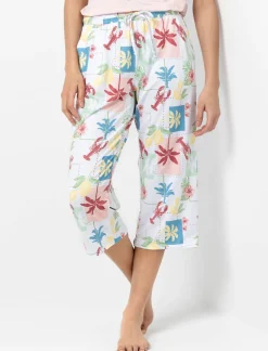 Elastic Waist Pajama Capri