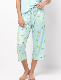 Elastic Waist Pajama Capri