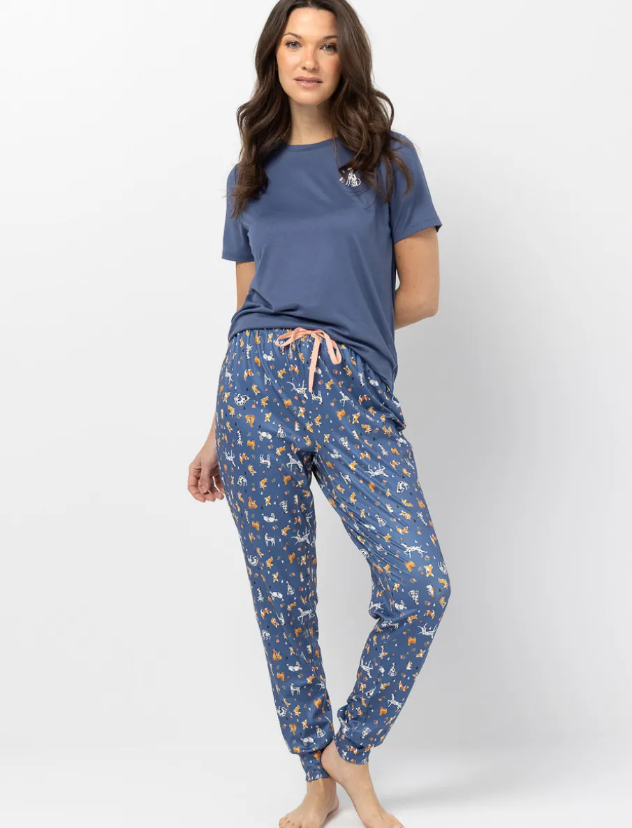 Elastic Waist Pajama Pants