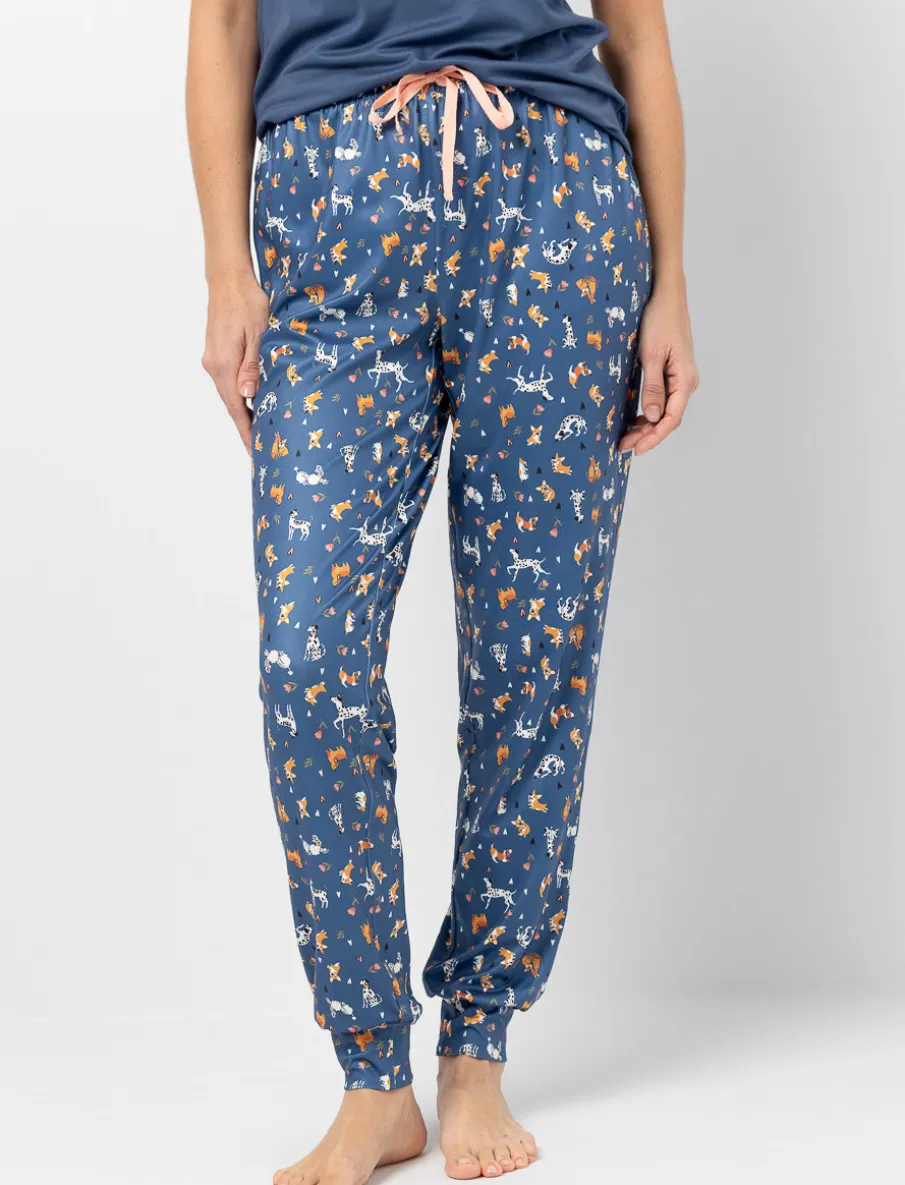 Elastic Waist Pajama Pants