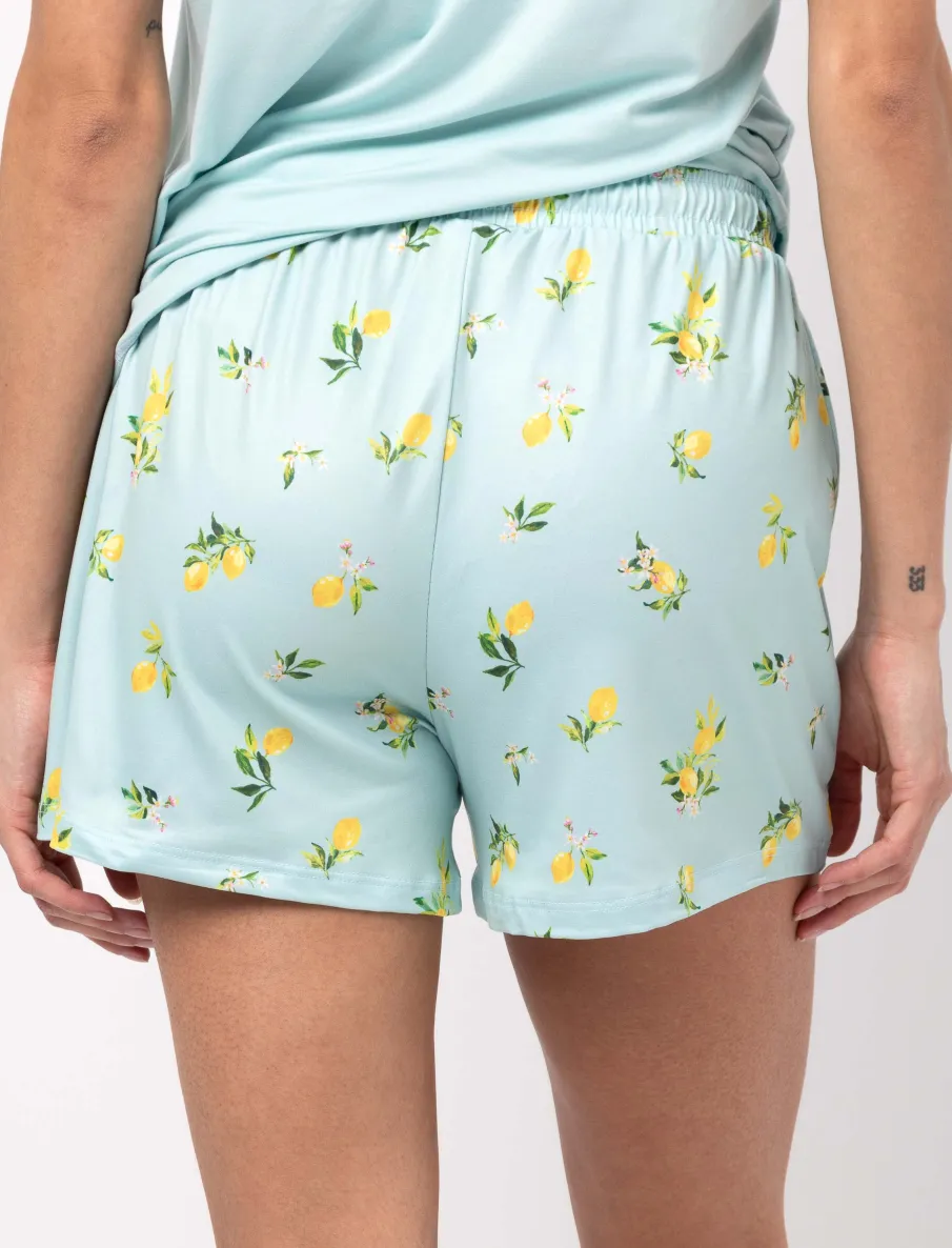 Elastic Waist Pajama Shorts