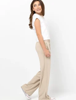 Elastic Waist Wide-Leg Pants
