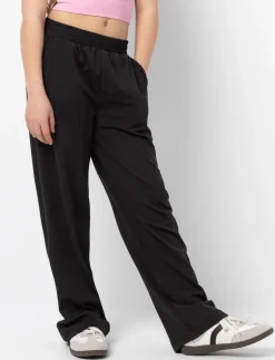 Elastic Waist Wide-Leg Pants