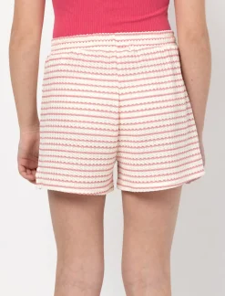 Elastic Waistband Striped Shorts