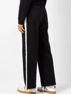 Elastic-waist Pants with Contrast Stripes