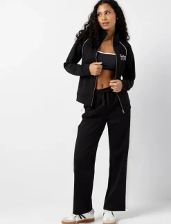 Elastic-waist Pants with Contrast Stripes