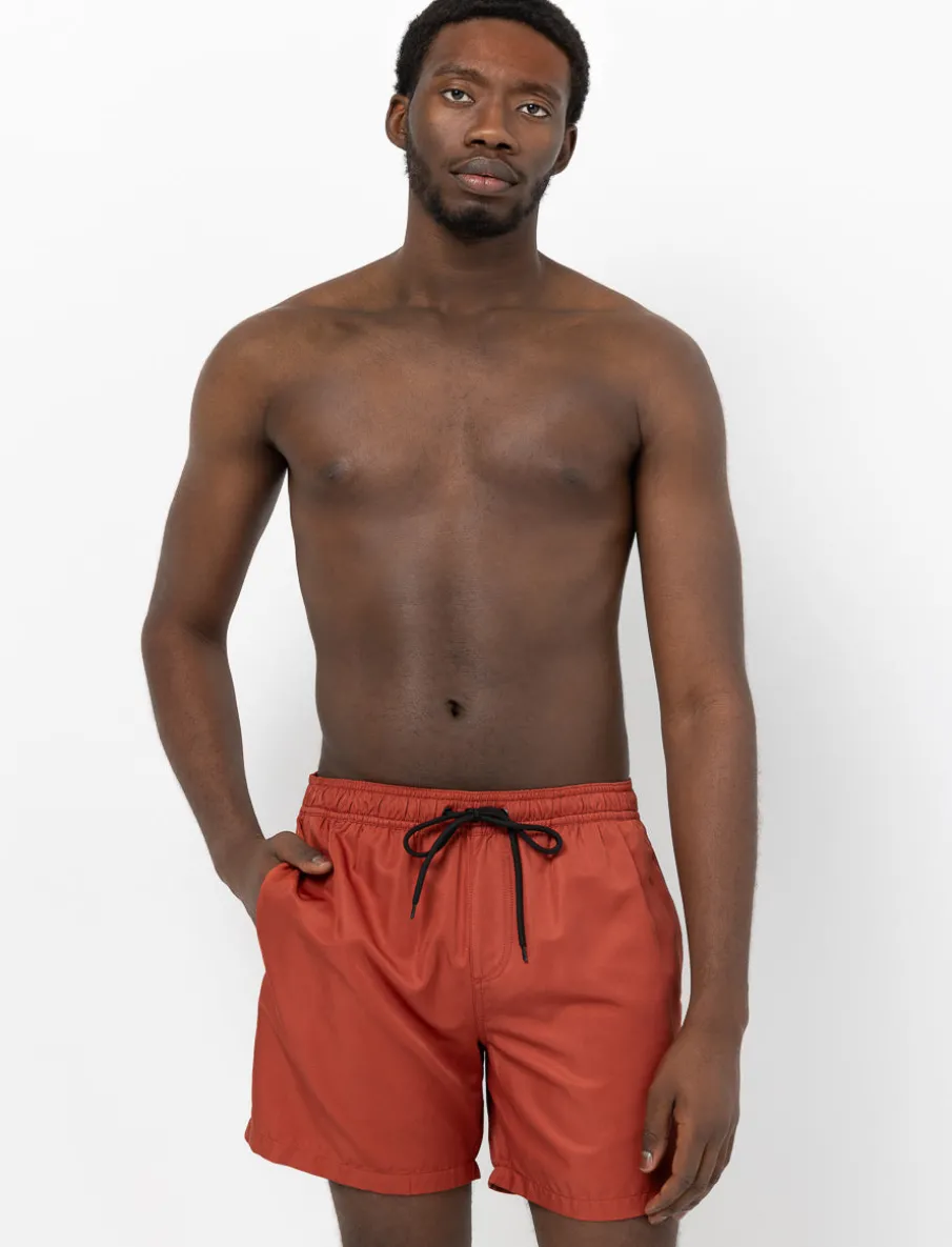 Elastic-waist Swim Shorts