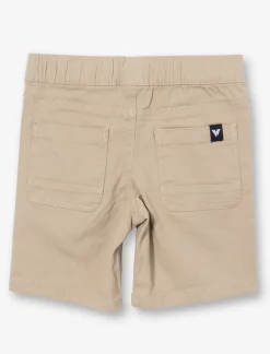 Elastic-waist Twill Shorts