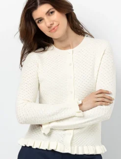 Elegant ruffled cardigan