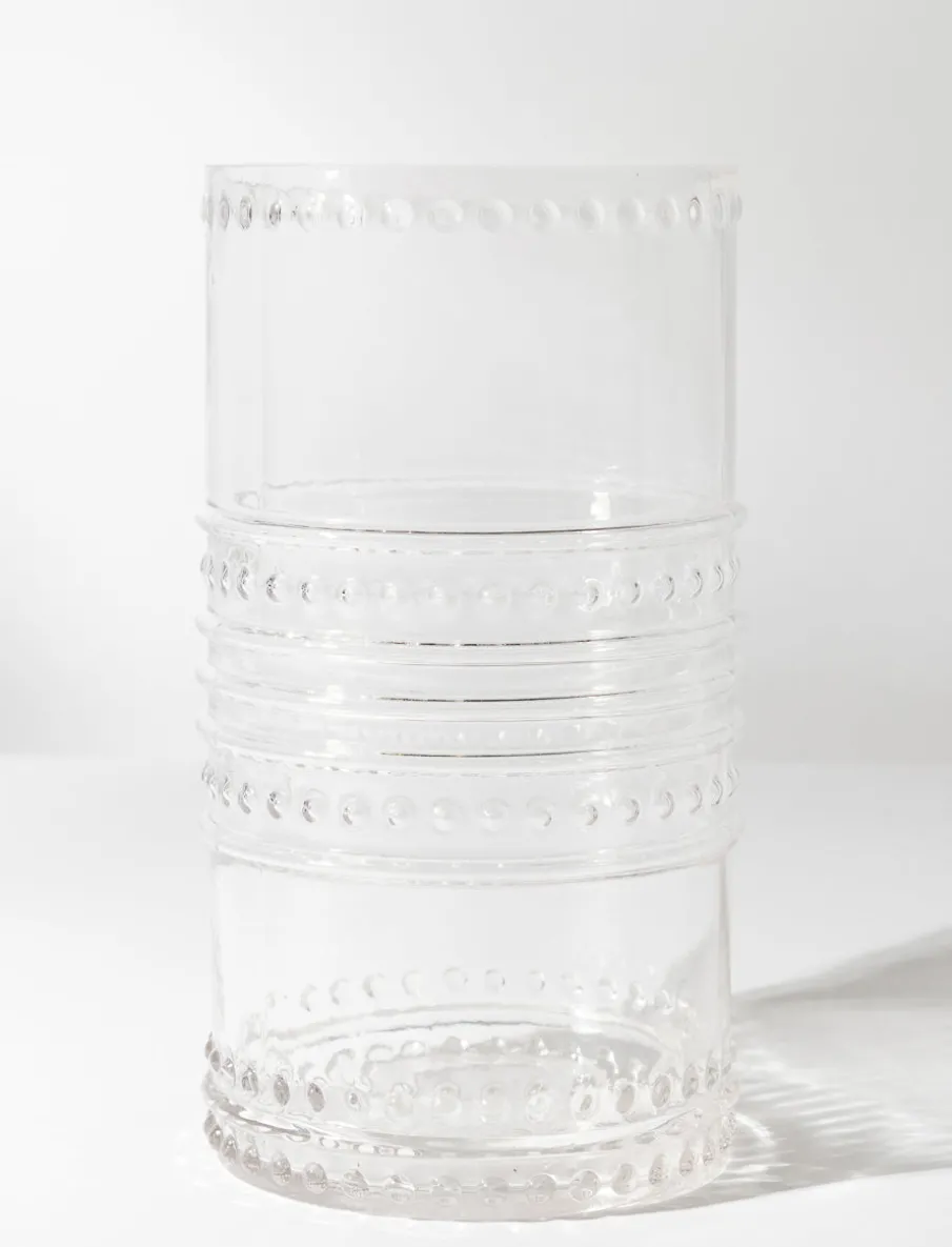 Embossed Glass Vase