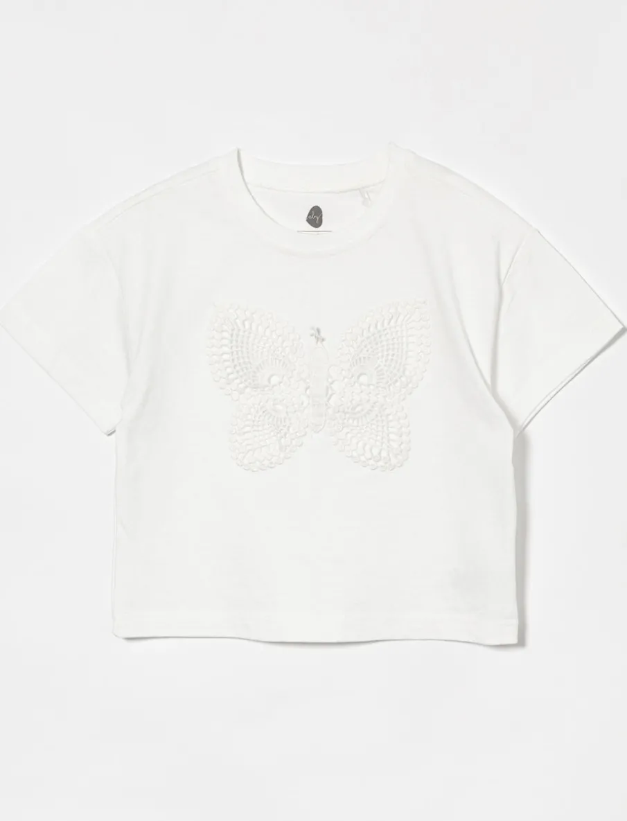 Embroidered Cropped T-shirt