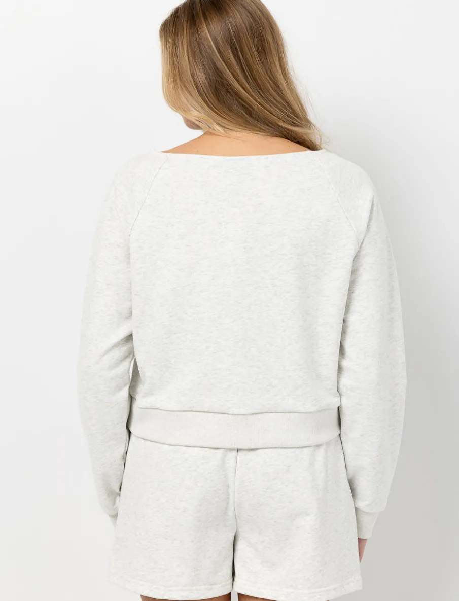 Embroidered Drop-shoulder Sweatshirt
