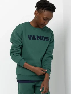 Embroidered Fleece Sweater
