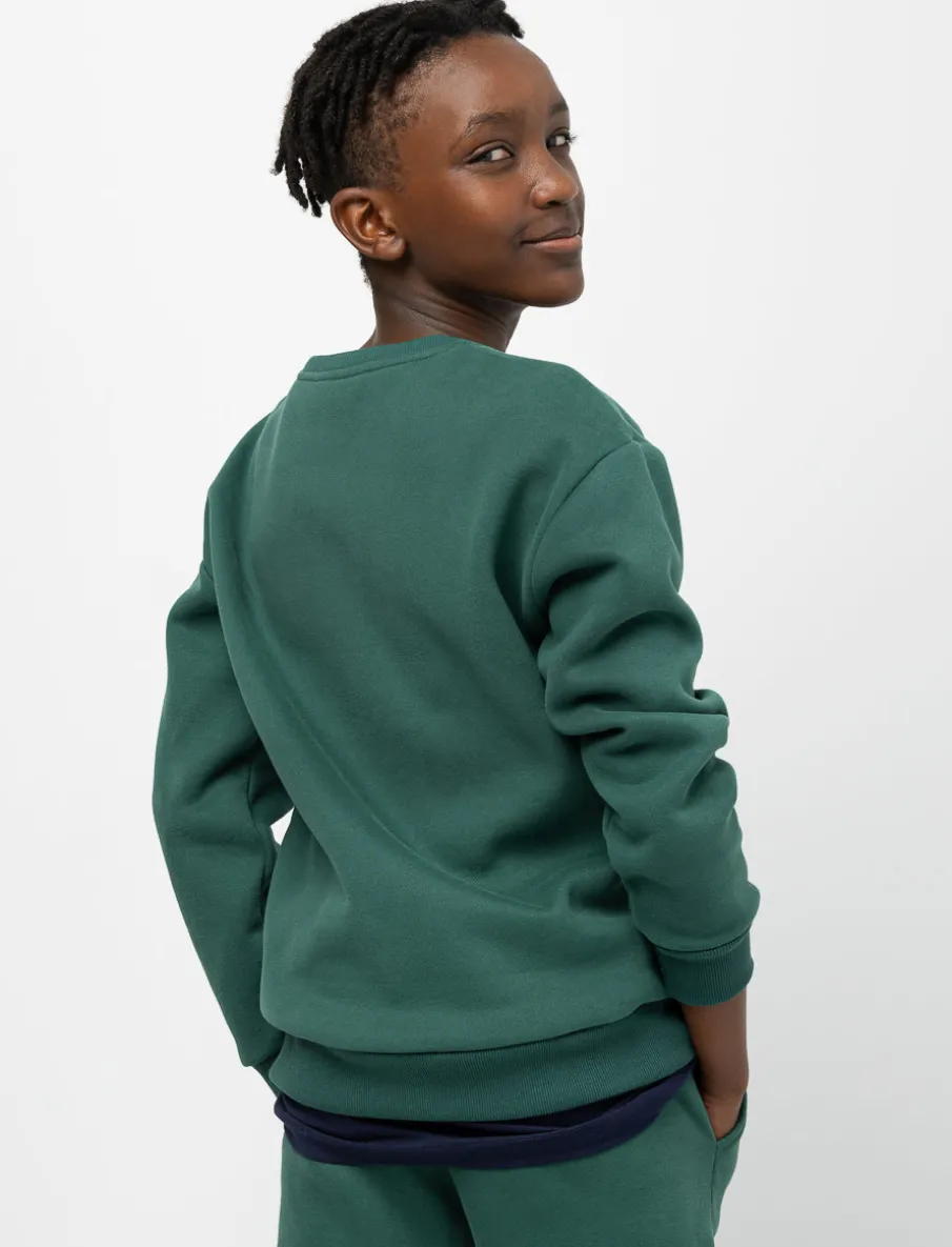 Embroidered Fleece Sweater