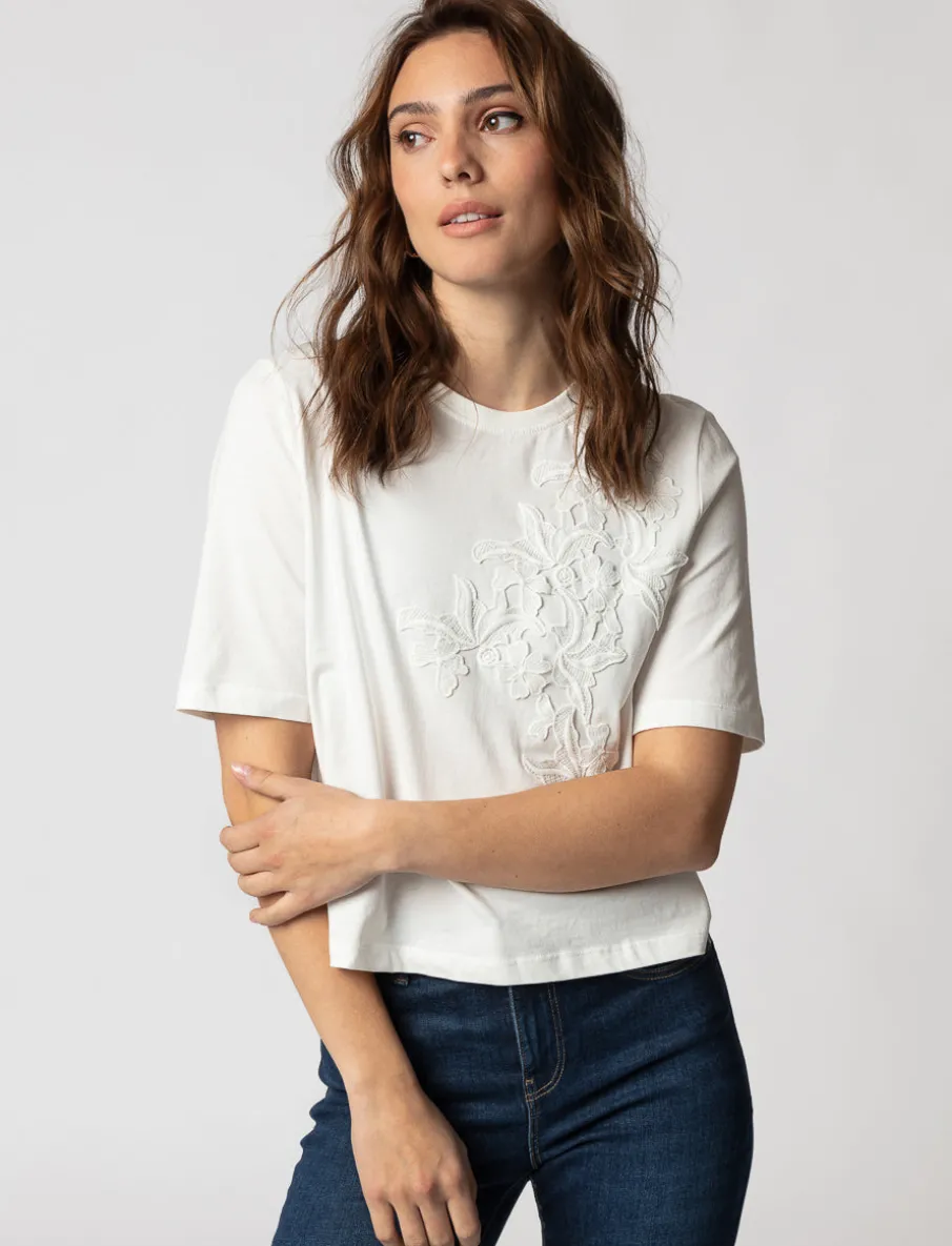 Embroidered Floral T-Shirt