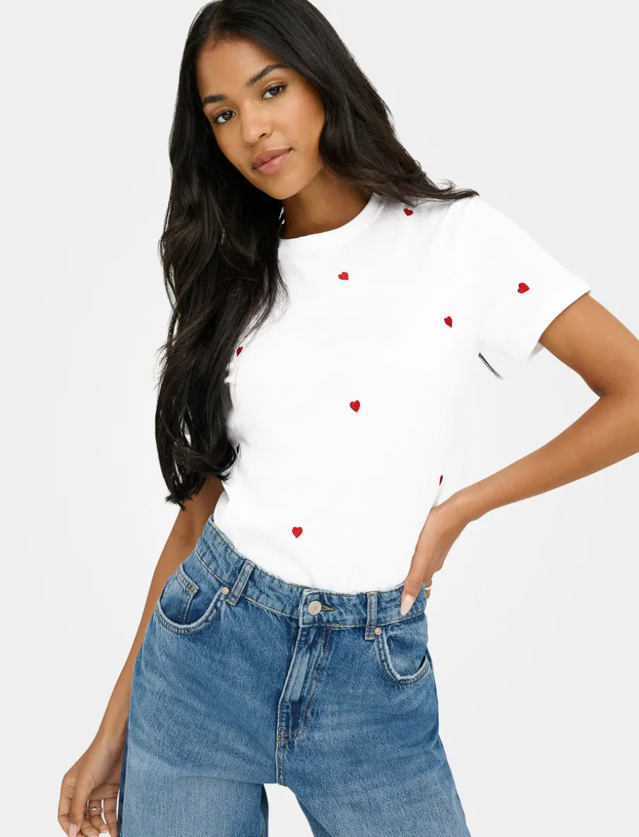 Embroidered Heart T-Shirt