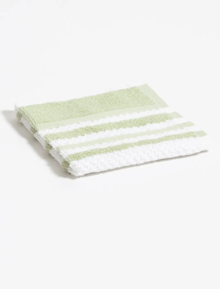 Facecloth with Textured Stripes