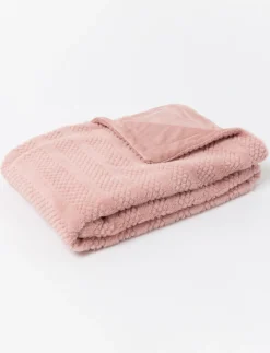 Faux Fur Striped Throw