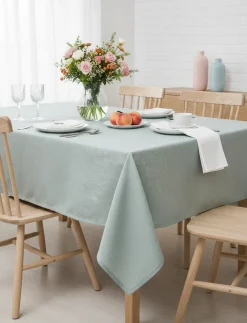 Faux-linen Tablecloth - 55 x 70 in