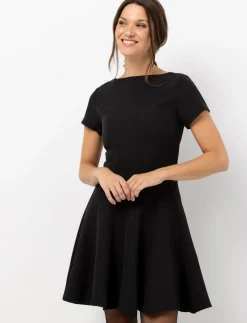 Fit and Flare Dress with Godets