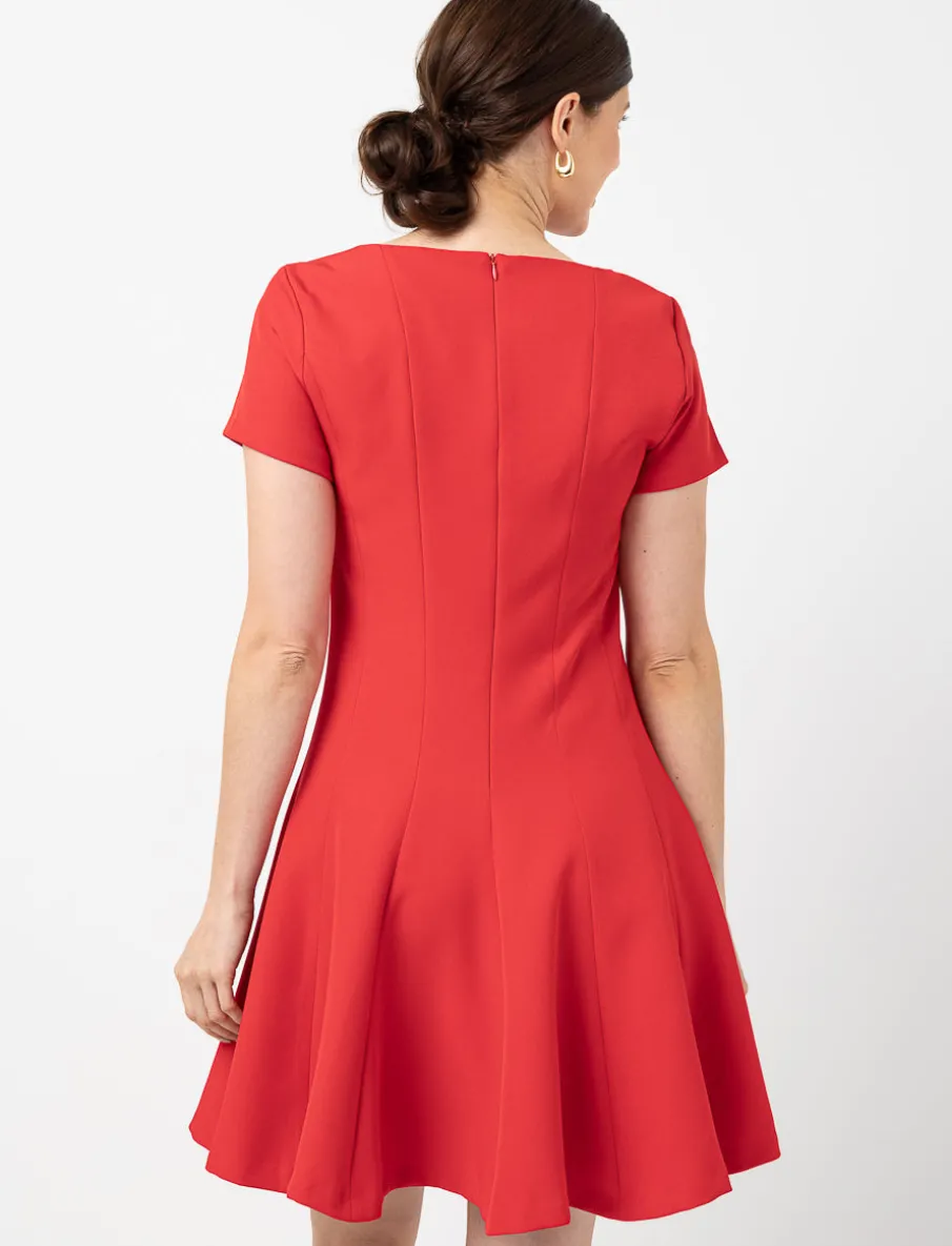 Fit and Flare Dress with Godets